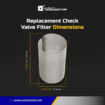 Replacement Check Valve Filter Screen for Fusion Air Purge Gun - 40/60/80 Mesh -20 pcs (FS-AP40) - style: FS-AP40
