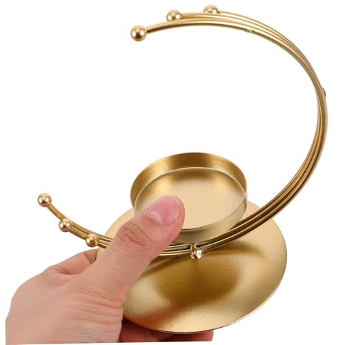 ULTECHNOVO Moon Candle Holders for Romantic Centerpieces Elegant Tealight Decor for Weddings and Eid Celebrations Meticulously Crafted Moon-Shaped Design for Table Decoration