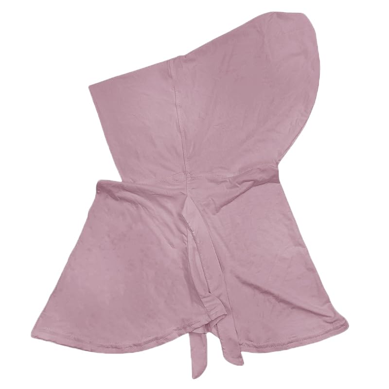 Lina & Lily Jersey Tie Back Hijab Underscarf with Neck Cover Full Coverage for Muslim Women - color: Dusty Rose