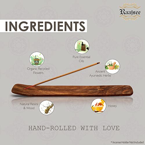 Raajsee Citronella Incense Sticks 100 gm Pack-100% Pure Organic Natural Hand Rolled Free from Chemicals-Perfect for Church,Aromatherapy,Relaxation,Meditation,Positivity & Sensual Therapy - color: Citronella