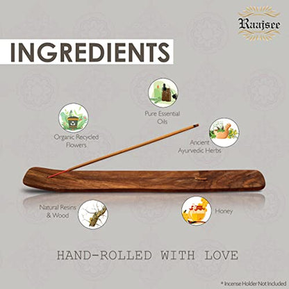 Raajsee Citronella Incense Sticks 100 gm Pack-100% Pure Organic Natural Hand Rolled Free from Chemicals-Perfect for Church,Aromatherapy,Relaxation,Meditation,Positivity & Sensual Therapy - color: Citronella