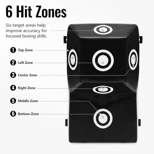 Wall Mount Boxing Training Bag - Uppercut Boxing Training Punching Target - Heavy Punching Bag for Adults for Bedroom/Living Room/Gym - color: Black M (13.78*9.84*23.62 Inch)