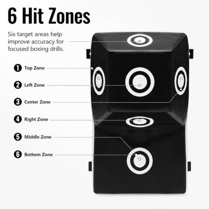 Wall Mount Boxing Training Bag - Uppercut Boxing Training Punching Target - Heavy Punching Bag for Adults for Bedroom/Living Room/Gym - color: Black M (13.78*9.84*23.62 Inch)