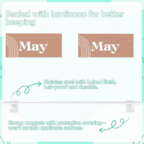 Boho Magnetic Flip Calendar for Classroom Whiteboard Adjustable Rod - color: 13-2