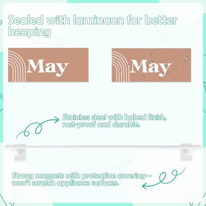 Boho Magnetic Flip Calendar for Classroom Whiteboard Adjustable Rod - color: 13-2