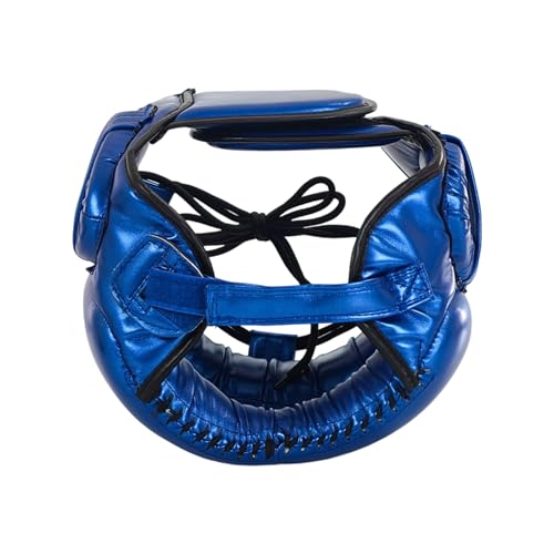 Adjustable Boxing Headgear with Full Coverages Protections Easy Liners Kickboxing Helmet for Athletes Present Muay Thai Helmet - color: gold