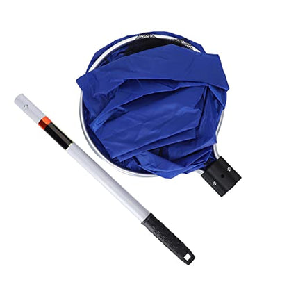 Soft Mesh Net Semipermeable Fishing Net Fish Transfer Net with 20-inch Handle for Medium Large Fish Spawning Breeding Care & Transfer Antiskid Opening at The Tail Widely Used - size: Diameter 30CM Handle 50CM, style: Diameter 30cm Handle 50cm