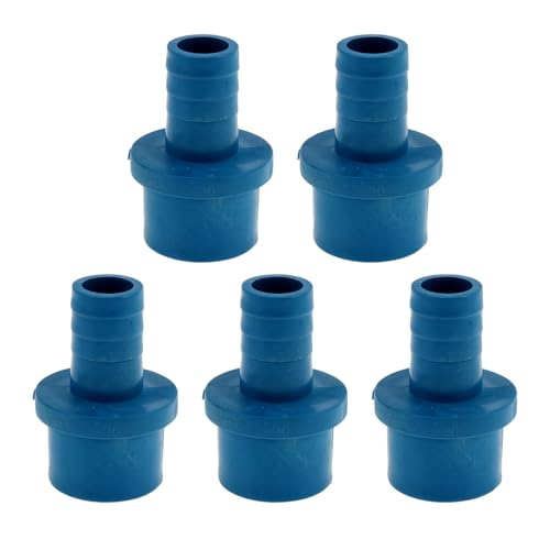 Plastic Hose Barb Fitting 1-1/4" x 25/32" Barb OD Straight Through Pipe Connector Blue 5 Pcs - color: Blue, size: 1-1/4" x 25/32" OD