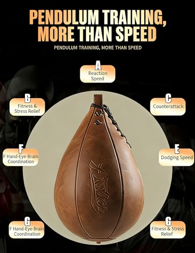 Boxing Speed Punching Bag MMA Training Speed Ball Hanging Swivel Reflex Bag Equipment Workout Kicking Martial Arts Home Gym Exercise Speed Bag - color: Brown