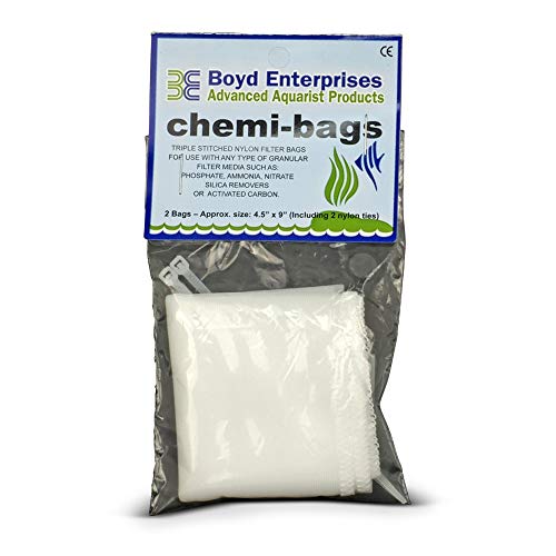 ABE16720 2-Pack Chemi-Bags with Ties for Aquarium (CB)