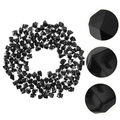 COLLBATH Black Irregular Faux Ice Stone Decorative Aquarium Gravel and Garden Rocks for Fish Tank Landscaping and Terrarium Ornament