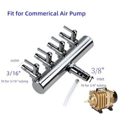 AQUANEAT Aquarium Control Valve, Fish Tank Air Valve, Air Flow Distributor Splitter for Commerical Pump Accessories(Small 4 Way) - size: Small