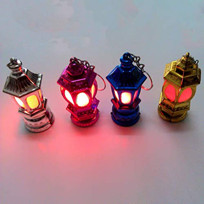 Uonlytech 20pcs Mini Keychain Flashlights LED Pocket Ramadan Lantern Keyring Light Lamp Islam Eid Gift for Bag Handbag Purse (Random Color)