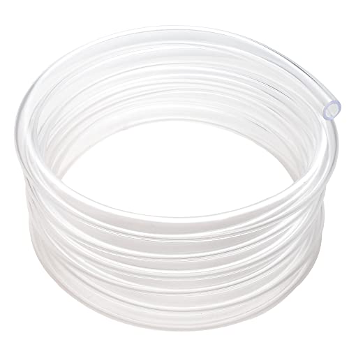 Clear Vinyl Tubing 5/8" ID × 13/16" OD -50 Ft 45PSI | Flexible Plastic Tubing,BPA Free Non-Toxic, Multipurpose Hybrid Clear Reinforced Tube - size: 5/8’‘, style: 50 feet