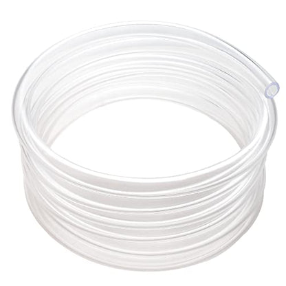 Clear Vinyl Tubing 5/8" ID × 13/16" OD -50 Ft 45PSI | Flexible Plastic Tubing,BPA Free Non-Toxic, Multipurpose Hybrid Clear Reinforced Tube - size: 5/8’‘, style: 50 feet