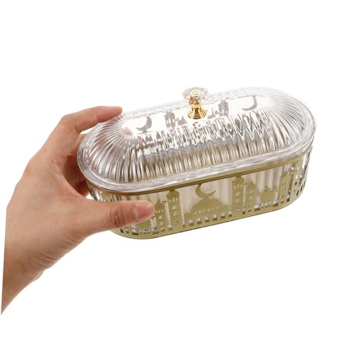 Middle Eastern Ironwork Snack Display Tray with Lid for Snacks and Treats Decorative Serving Dish for Kitchen and Tabletop Use
