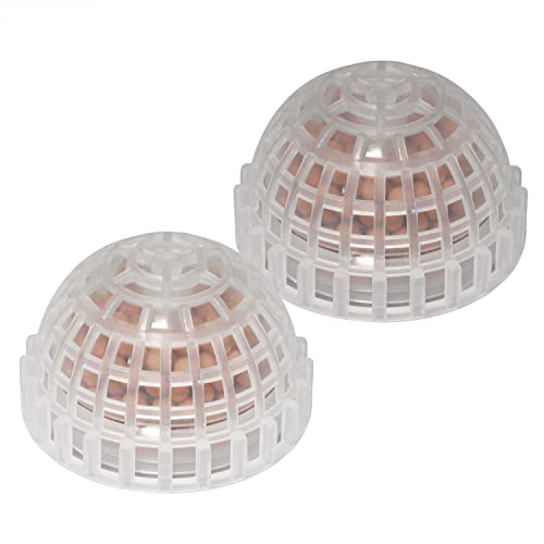 2pcs Plastic Aquarium Shrimp Fish Tank Media Moss Ball Holder Fish Tank Accessories Home Decoration 5x3cm, Transparent