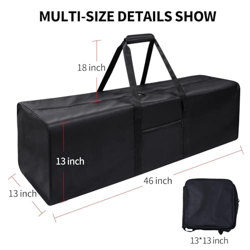 Urbanstand 46 inch Foldable Duffel Lock Zipper Travel Camp, Black | 600D Water-Resistant Ripstop Polyester, Foldable Design, Padded Handle, Holds Tent, Tripod, Fishing Rod & Sports Equipment - color: Black, size: 46 Inch