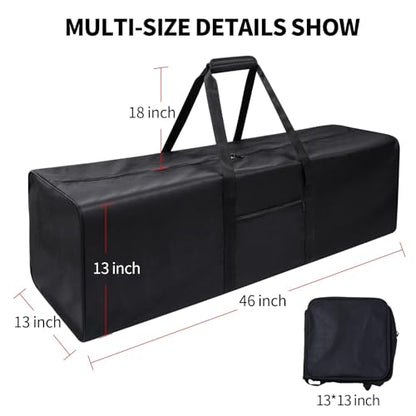 Urbanstand 46 inch Foldable Duffel Lock Zipper Travel Camp, Black | 600D Water-Resistant Ripstop Polyester, Foldable Design, Padded Handle, Holds Tent, Tripod, Fishing Rod & Sports Equipment - color: Black, size: 46 Inch