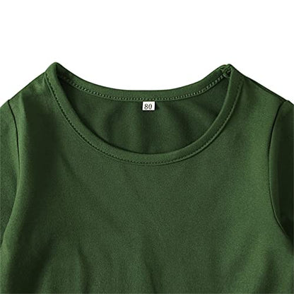 Baby Girls Muslim Clothes Prayer Dress with Hijab Islamic Ramadan Dubai Kaftan Toddler Kids Long Sleeve Bowknot Arabic Abaya - color: Green, size: 5-6 Years