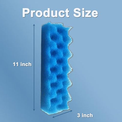 6 Pcs Blue Foam Max Filter Compatible with Fluval 206 207 306 307 Canister Filter Aquarium Bio Sponge Replacement - size: 6 PCS