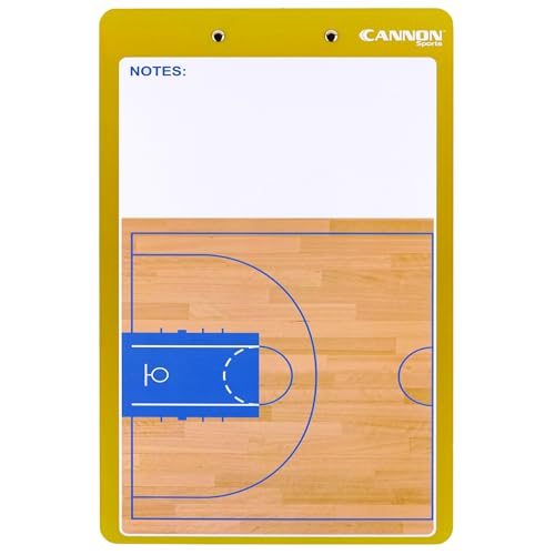 Cannon Sports Dry Erase Coaches Board with Marker - Double-Sided Dry Erase Coaching Board for Baseball, Basketball, Football, Soccer, and Hockey - Perfect for Practices and Games (Basketball) - style: Basketball