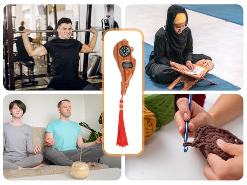 Digital Finger Counter,Digital Counter for Prayer,Buddha Beads Digital Finger Counter with Compass,Islamic Prayer Beads Counter for Prayer,Buddhist Meditation,Active Fingers