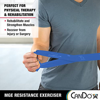CanDo Multi-Grip 6 Foot Exercise Resistance Band with Hand/Foot Loops for Total Body Workouts, Training, Rehab, Stretching and Therapy - style: Heavy