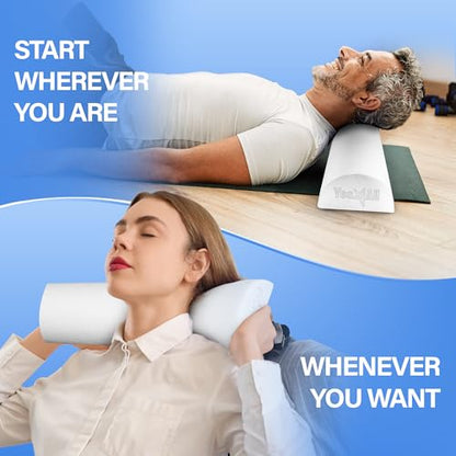 Yes4All Medium Firm Half Foam Rollers for Post-Workout Relaxation, 12/18/24/36 inch PE Foam Roll for Back Massage & Yoga Exercise - color: White, style: 24-inch