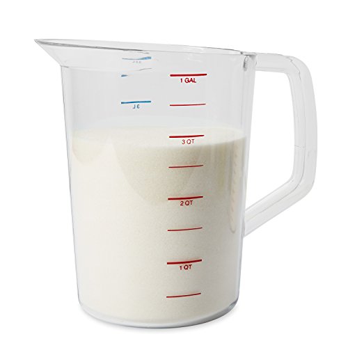Rubbermaid Commercial Products Bouncer Clear Measuring Cup, 16-Cup/4-Quart, Clear, Strong Food Grade, Easy Read for Liquid/Dry Ingredients, for Home/Professional Kitchen (Pack of 6) - size: 4 Qt (Pack of 6)
