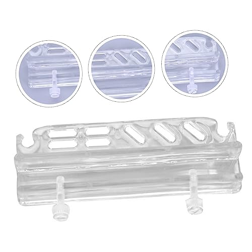 DOITOOL Acrylic Aquarium Tool Holder Multiple Storage for Plant Maintenance Wall-Mounted Organizer for Fish Tank Cleaning Tools and Accessories