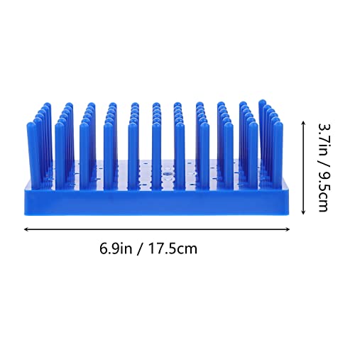 ULTECHNOVO 1pc Plastic Test Tube Stand Laboratory Test Tube Rack Drying Rack Blue Glass Plate Strong Lightweight Easy to Store