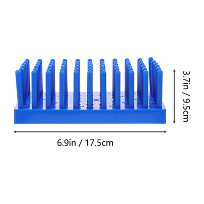ULTECHNOVO 1pc Plastic Test Tube Stand Laboratory Test Tube Rack Drying Rack Blue Glass Plate Strong Lightweight Easy to Store