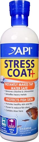 API Stress Coat Aquarium Water Conditioner 16-Ounce Bottle - size: 16 fl oz, style: Aquarium Treatment without Pump