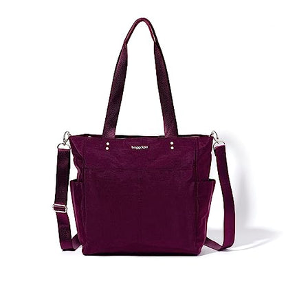 Baggallini Carryall North/South Tote - color: Mulberry