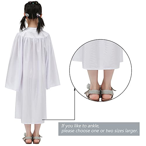 IvyRobes Silky Choir Robes Costume Judge Robes for Kids - color: White, size: 27