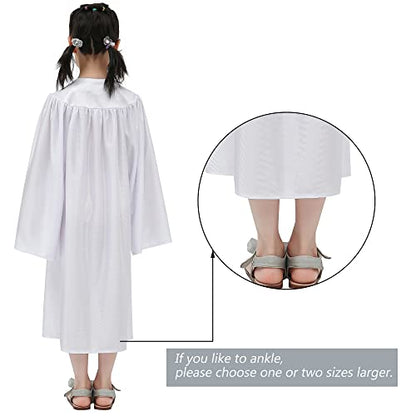 IvyRobes Silky Choir Robes Costume Judge Robes for Kids - color: White, size: 27