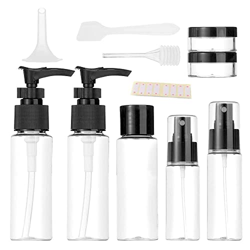 Vitog 11 PCS Travel Bottles Kit, TSA Approved Leak Proof Containers - color: black
