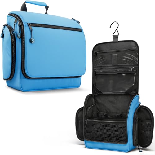 VENTURE 4TH Hanging Travel Toiletry Bag, 18 Compartments - Light Blue - color: Light Blue