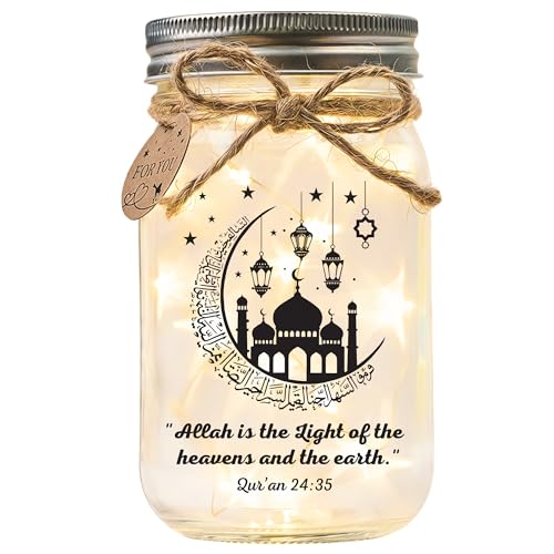 Islamic Prayer Jar, Mothers Day Gifts for Muslim Women - color: Islamic Jar Light