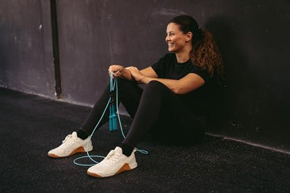 Velites - Earth 2.0 Jump Rope - Official CrossFit® Games Rope - Professional Aluminum Speed Rope for Double Unders, Fitness & Boxing - Includes 4mm Cable & Carrying Bag - - color: Blue