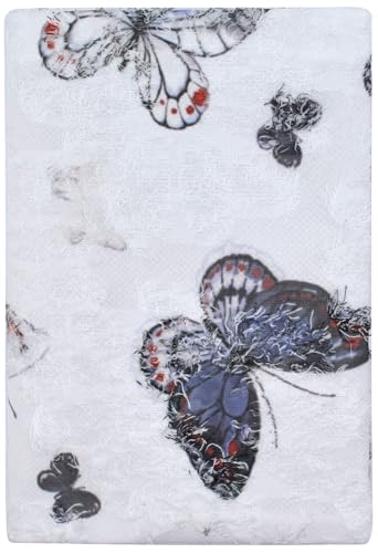BLBMH A6 Book Cover 4x6 | Non-Stretch Fabric Sleeve with Bookmark | Handmade Washable Protector for Paperback Journal Bible Notebook | Gift for Women Readers - Butterfly A - color: Butterfly a, size: 6in