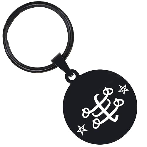 2PCS Engraved Silver Stainless Steel Keychain The Bahai Faith Keychainstone Symbol - color: 2xblack