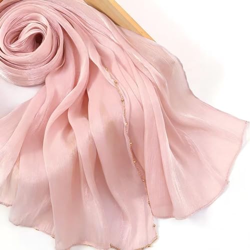 Shimmer Party Hijab, Lightweight Stylish Hijab Scarf for Women - color: Pink