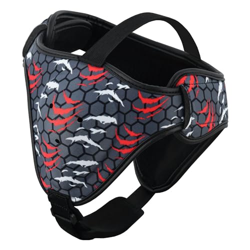 ROAR-INT Wrestling Headgear Men BJJ Ear Guard Protection MMA Grappling Cauliflower Helmet - color: Red (Pack-1)