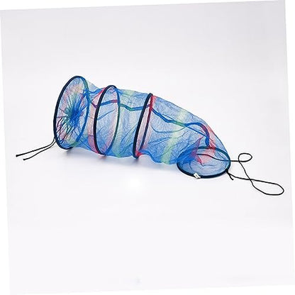Toyvian Nylon Mesh Fish Net Portable Fishing Gear Decorative Fish Basket Small Easy Setup