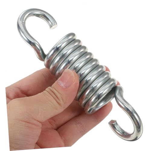 HANABASS 2 Sets Hammock Chair Hanging Kit Heavy Duty Spring Extension Springs with Pin Carabiner Hook Versatile Use for Swings Porches and Balconies