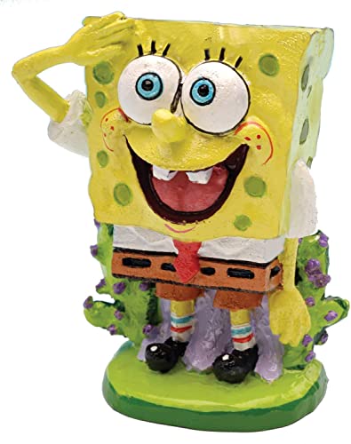 PennPlax Spongebob 7-Piece Officially Licensed Aquarium Ornament Set – Great for Saltwater and Freshwater Fish Tanks – Mini 2" Aquarium Decorations - size: Mini