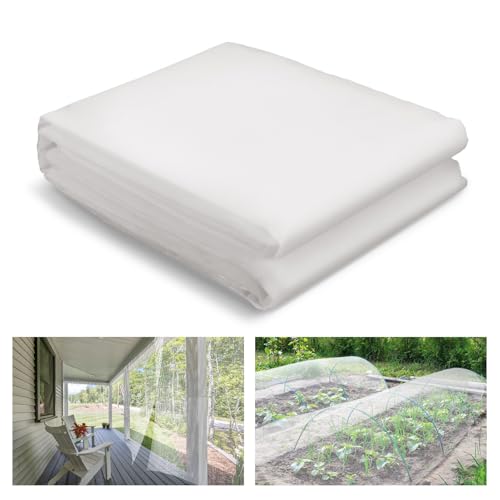 10x20ft Strong PP Nanocomposite Mosquito Net Garden Netting, White | Ultra-fine Mesh, Tear-resistant, Bird Insect Pest Barrier Screen, Patio/Balcony/Porch/Raised Beds/Tree Protection - color: White, size: 10x20 FT