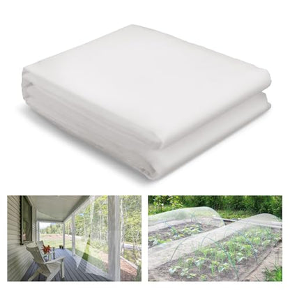 10x20ft Strong PP Nanocomposite Mosquito Net Garden Netting, White | Ultra-fine Mesh, Tear-resistant, Bird Insect Pest Barrier Screen, Patio/Balcony/Porch/Raised Beds/Tree Protection - color: White, size: 10x20 FT